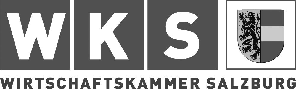 Logo der Wirtschaftskammer Salzburg mit den Initialen "WKS" und dem Landeswappen Salzburgs.